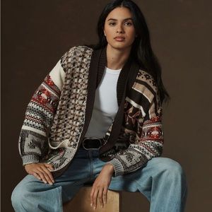 Anthropologie Pilcro patchwork cardigan